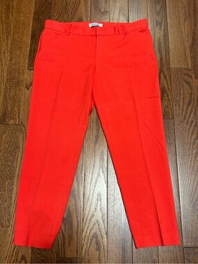 GAP Vibrant Red Tailored Cropped Ankle Dress Pants Size 8
